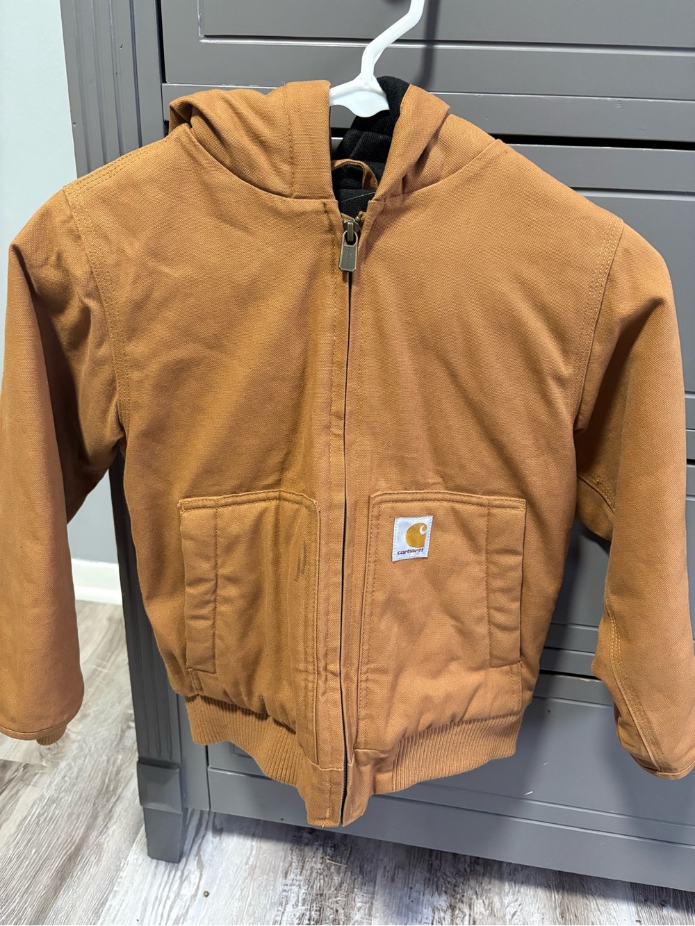 Carhartt Kids' Tan Hooded Work Jacket